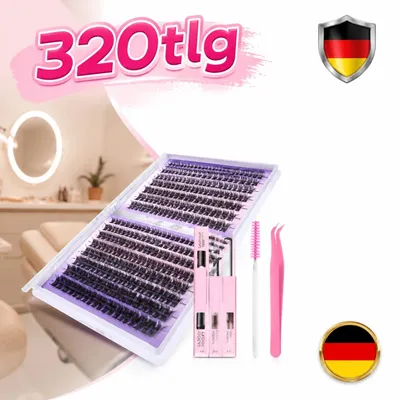 Productafbeelding van 320 stuks DIY wimperextensionset, 30D/40D, losse wimperextensions, wimperclusters