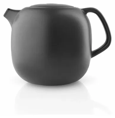Immagine prodotto di Eva Solo Nordic kitchen Teekanne, Teebereiter, Kanne, Genießen, Küche, Feinsteinzeug/Silikon, Schwarz, 1 L, 502755