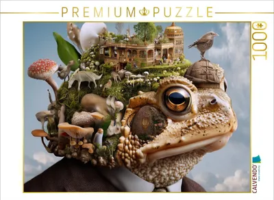 Produktbild von CALVENDO Puzzle Märchenhafte Krötenstadt | 1000 Teile Lege-Größe 64x48cm Foto-Puzzle für glückliche Stunden