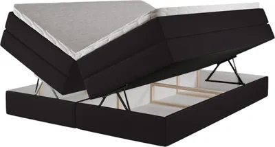 Produktbild von Kontinentales Boxspringbett Sibilla 200x200 – Polsterbett mit Bettkasten 3 Matratzen Stauraumbett ohne Kopfteil Boxspringbetten Samt Piano 17