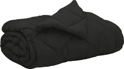 Image de vidaXL Couverture d'été noire 240 x 260 cm microfibre