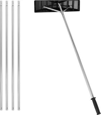 Produktbild von GOPLUS Schneeschieber Dach, Einstellbereich 148-608cm, Schneeschaufeln mit teleskopstiel aus Aluminium, Dachräumer mit übergroßer Klinge & rutschfestem Griff