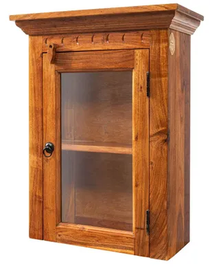 Produktbild von MASSIVMOEBEL24.DE Hängevitrine Akazie 52x24x69 honig lackiert OXFORD #01002