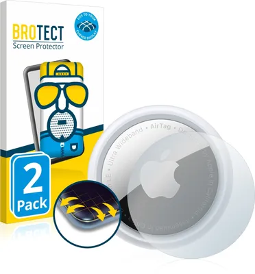 Produktbild von 2x BROTECT Fullscreen Schutzfolie für Apple AirTag Displayschutz Folie Fullcover Matt Entspiegelungsfolie