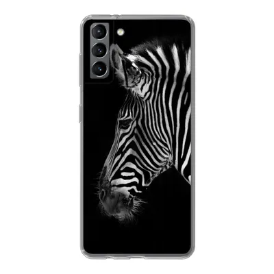 Produktbild von MuchoWow® Handyhülle Schutzhülle Hülle für Samsung Galaxy S21 Plus Zebra - Wilde Tiere - Schwarz Silikon Softcase Handy Hülle - Handy-Tasche