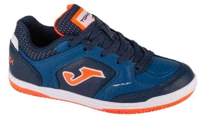 Obrázok produktu pre Joma - Detské halové futbalové kopačky „Top Flex“ PP6837 (31,5 EU) (tmavomodrá/oranžová)