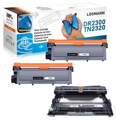 Produktbild von LOSMANN 2X Toner & 1x Trommel Kompatibel für Brother TN2320 DR2300 für Brother MFC-L2701 MFC-L2700DN MFC-L2700DW MFC-L2700 MFC-L2701DW MFC-L2703DW MFC-L 2720DW MFC-L2740CW MFC-L2740DW