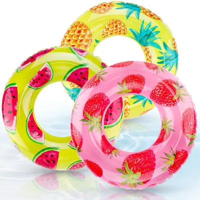 Productafbeelding van 3 Stuks Opblaasbare Zwemringen voor Volwassenen in Fruitdesign