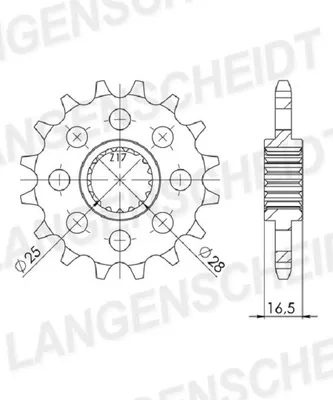 Produktbild von Ritzel Supersprox 525 - 17Z CST-1904:17|feinverzahnt 25,0/28,0