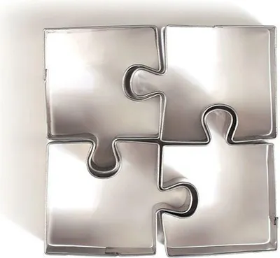 Zdjęcie produktu dla 8 mini foremek do ciastek ze stali nierdzewnej - puzzle