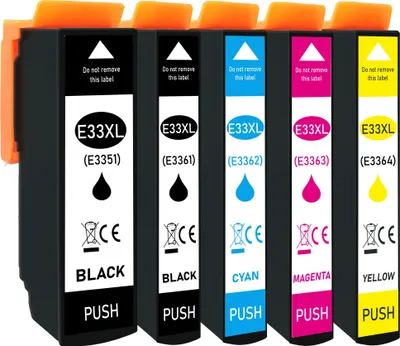 Produktbild von 3357 XL Druckerpatronen 5er Multipack kompatibel für Epson Nr.33 XL Epson Expression Premium XP-530 XP-540 XP-630 XP-635