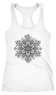 Produktbild von Damen Tank-Top Mandala Ornament Bohemian Boho Ethno Racerback Neverless® weiß S