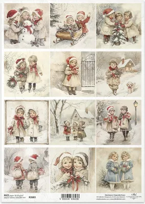 Zdjęcie produktu dla Papier ryżowy do decoupage A4 - R2683 - Itd Collection