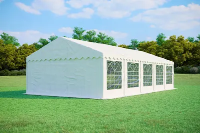 Produktbild von Partyzelt 5x10m - PVC PREMIUM Feuerfest - Weiß