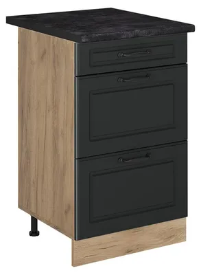 Zdjęcie produktu dla Szafka dolna do kuchni Vicco R-Line Antracyt wiejski/Dąb goldkraft 50 cm blat roboczy Antracyt, Model 69953