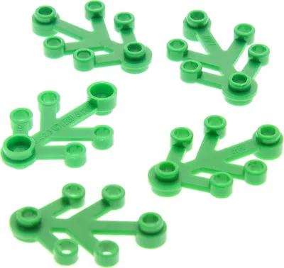 Produktbild von 5x Lego Pflanze Blätter 4x3 grün Blatt klein Laub Strauch 6268814 242328 2423