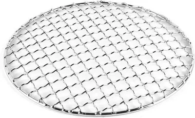 Zdjęcie produktu dla Siatka do grillowania ze stali nierdzewnej – wielofunkcyjna siatka do grillowania – średnica 20 cm – gotowanie na świeżym powietrzu – akcesoria do grillowania