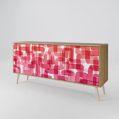 Immagine prodotto di Spacerebels cassettiera a 3 ante - credenza cassettiera - credenza alta - mobile armadio - soggiorno camera da letto - 57,5×164,5×42 (HxLxP)