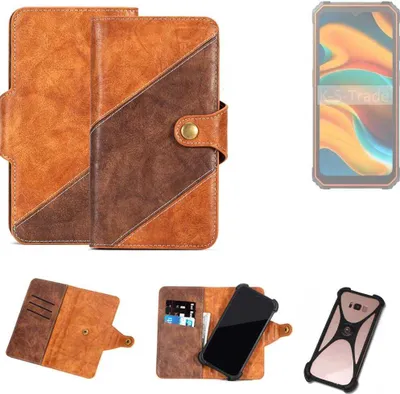 Produktbild von K-S-Trade Handyhülle Schutzhülle Bookstyle Case Wallet-Case kompatibel mit Blackview BV4800 Pro Cover Klapphülle Kantenschutz Smartphone