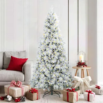 Immagine prodotto di Maison Exclusive - Albero di Natale artificiale pieghevole, bianco, 180 cm, in PE e PVC
