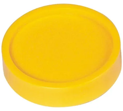Image de MAUL Aimant rond 10 pièces 1 kg Plastique Ferrite incassable Laqué Ø 2,9 x 1,2 cm Jaune