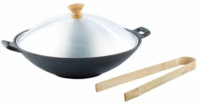 Image de Wok en fonte - diamètre 30 cm