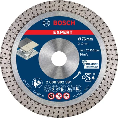 Image de Disque diamant hard ceramic expert 76x1,9x10mm - BOSCH - 2608902391