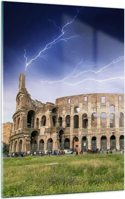 Produktbild von Bilder auf glas - Einteilig - Italien Architektur Kolosseum Tourismus - 50x70cm - Glasbilder - Wandbilder - Bilder - Wanddekoration aus Glas - Glas Bilder - Wandbild auf Glas - GPA50x70-2505
