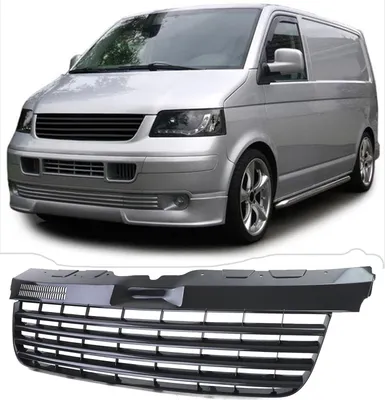 Produktbild von Kratka chłodnicy sportowa BLACK GLANZ bez emblematu do VW T5 z lat 2003-2009