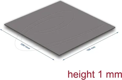 Produktbild von Delock - Thermo-Pad - conductive, 100 x 100 x 1 mm, for M.2 modules, 3.2 W/mK, low oil bleeding - Grau