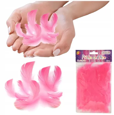 Produktbild von Aliga Künstliche Rosa Dekorationsfedern für Scrapbooking - 50 Stück