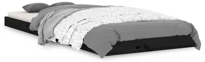 Obrázek produktu pro vidaXL Postel z masivu černá 75x190 cm Borovice