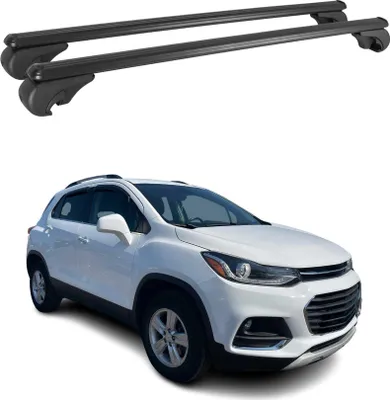 Image de Barres de toit Transversales pour Chevrolet Trax 2012-2024 Aluminium Noir