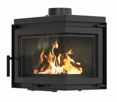 Produktbild von Eck-Kamineinsatz ILDNORD BERGEN, Seitenglas rechts - 8kW