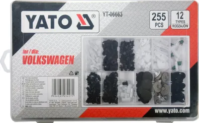 Immagine prodotto di Volkswagen Rivetti, set di clip 255 pezzi