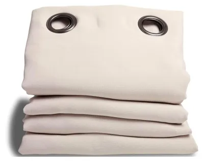 Schallschutz-Vorhang 3-in-1, beige, 140x260 cm, Ösen