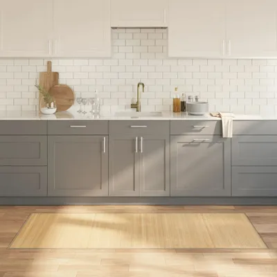 Produktbild von Möbel Teppich Rechteckig Hell Natur 80x200 cm Bambus - Designerteppiche 376909