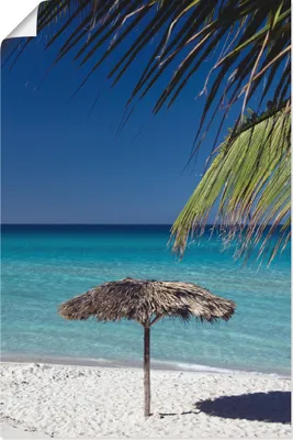 Produktbild von ARTland Poster Sonnenschirm am Strand Größe: 40x60 cm
