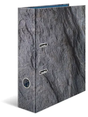 Produktbild von HERMA 19652 Ordner A4 Natur Stein, 7 cm breit, Motiv Aktenordner aus Pappe mit Innendruck für Schule & Büro, stabiler Kinder Ringordner aus Karton für Jungen & Mädchen