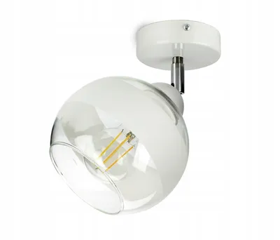 Zdjęcie produktu dla Lampa Wisząca Sufitowa Żyrandol Biała Szklana Kula White Belt EG1 LED E27