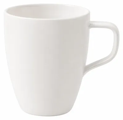 Image de Omgoods - Tasse à café en porcelaine blanche avec anse, pour une dégustation élégante
