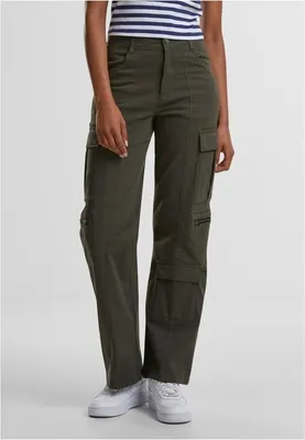 Immagine prodotto di Pantaloni da donna Urban Classics Ladies Loose Utility Stretch Twill Pants nero-oliva - 36