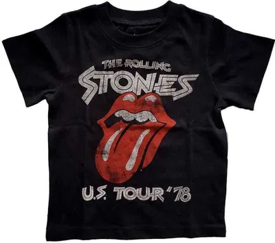 Obrázok produktu pre The Rolling Stones - US Tour '78 Detské päťročné tričko - čierne