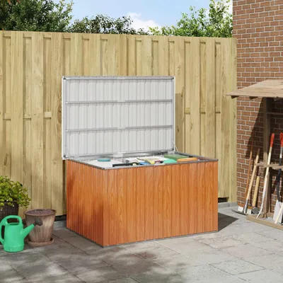 Produktbild von Möbel Außenlagerbox Verzinkter Stahl 150 x 101 x 91 cm HolzGartenboxen - Gartenboxen c7711