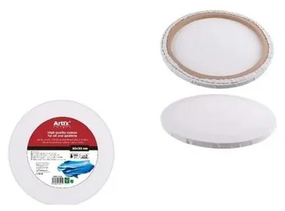 Zdjęcie produktu dla Podobrazie malarskie Okrągłe 30 x 30 x 1.6 cm, 380 g/m2