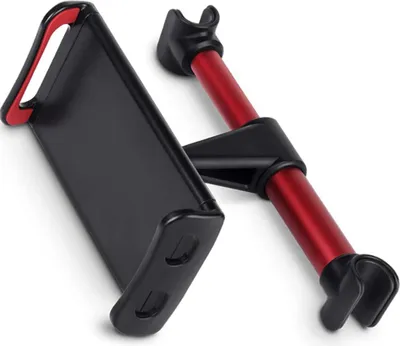 Produktbild von CLM-Tech Tablet Kopfstützenhalterung Auto, Auto-Kopfstützen-Halter Tablet-Halterung, 360 Grad Drehung, Universal für 4-11 Zoll Tablets und Smartphones, rot