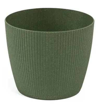 Produktbild von Übertopf Charlotte Eco aus Holzkunststoff Blumentopf in Rillenoptik