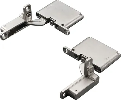 Produktbild von 1 Paar Salice AIR Scharnier mit Dämpfung 105° Nickel matt zum Einlassen in Front und Korpusboden Möbelscharnier