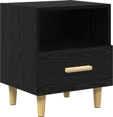 Produktbild von Nachttisch Schwarz Eichen-Optik 40 x 35 x 47 cm Holzwerkstoff