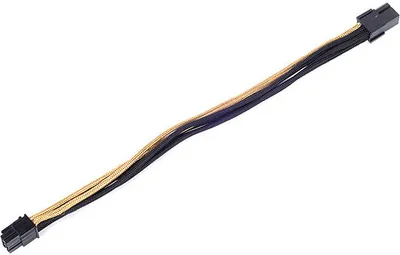 Zdjęcie produktu dla Silverstone PP07-IDE6BG, 0,3 m, PCI-E (6-pin), PCI-E (6-pin), Męska, Żeńska, 90°